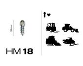 Dygliai padangoms HM18 Screw Studs 200vnt.